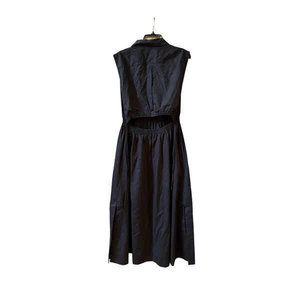 Rag & Bone Black Joan Sleeveless Poplin A-Line Dress - Medium - Picture 7 of 7